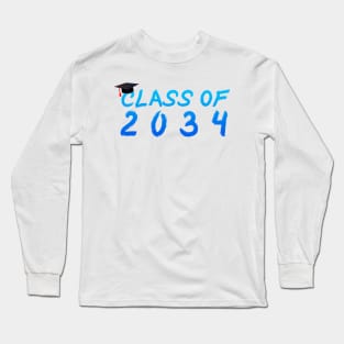 class of 2034 Blue Long Sleeve T-Shirt